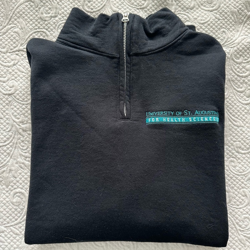 University of St. Augustine for Health Sciences Black Quarter Zip Sweatshirt